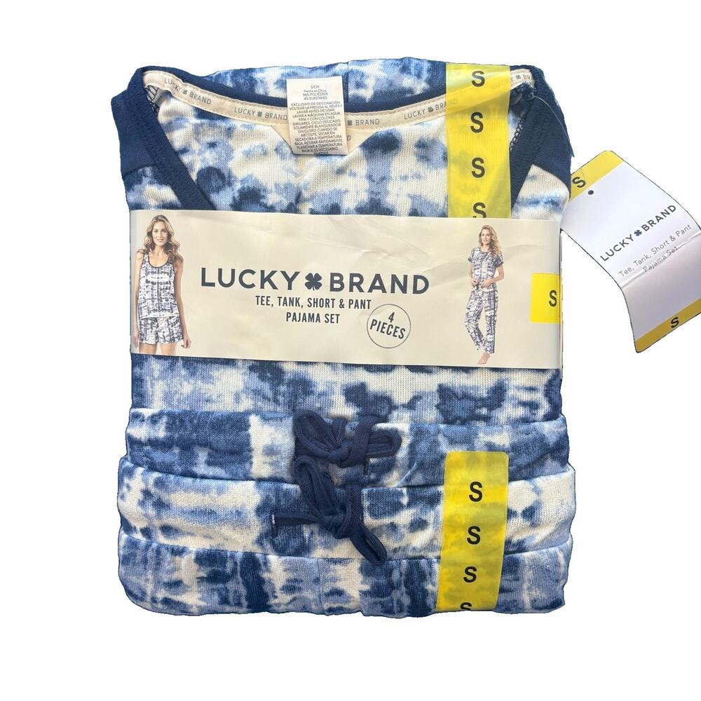 Lucky Brand NWT Tee Tank Pant And Short Set Size Small Costco Womens Pajamas